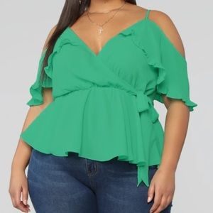 Plus size peplum top
